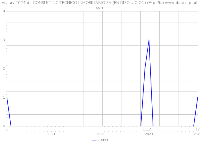 Visitas 2024 de CONSULTING TECNICO INMOBILIARIO SA (EN DISOLUCION) (España) 