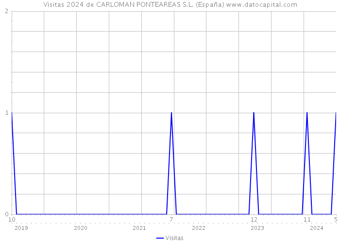 Visitas 2024 de CARLOMAN PONTEAREAS S.L. (España) 