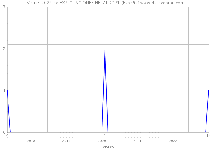 Visitas 2024 de EXPLOTACIONES HERALDO SL (España) 