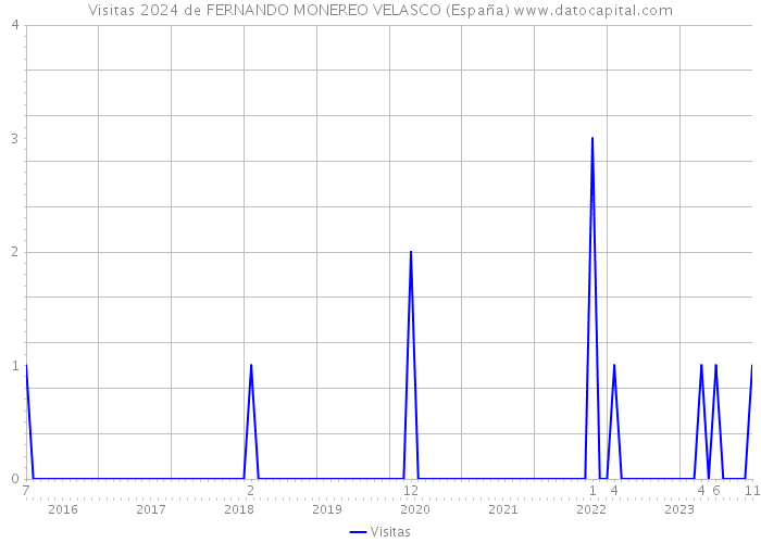 Visitas 2024 de FERNANDO MONEREO VELASCO (España) 