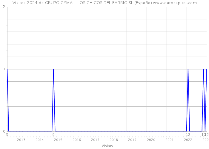 Visitas 2024 de GRUPO CYMA - LOS CHICOS DEL BARRIO SL (España) 