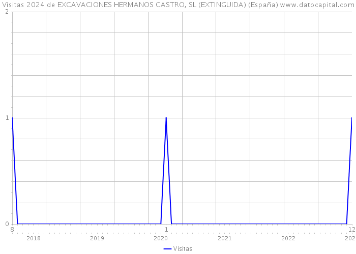 Visitas 2024 de EXCAVACIONES HERMANOS CASTRO, SL (EXTINGUIDA) (España) 