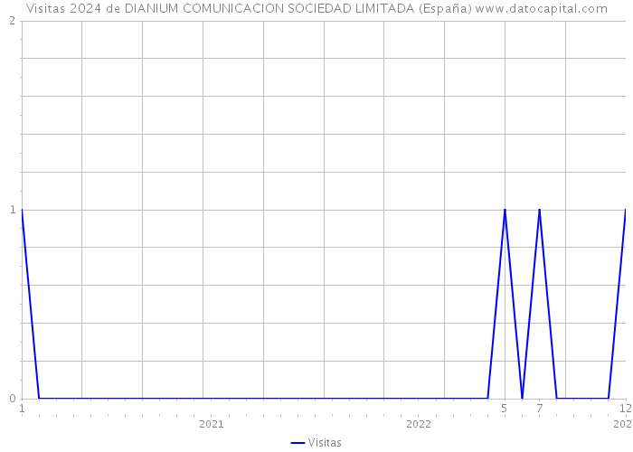 Visitas 2024 de DIANIUM COMUNICACION SOCIEDAD LIMITADA (España) 