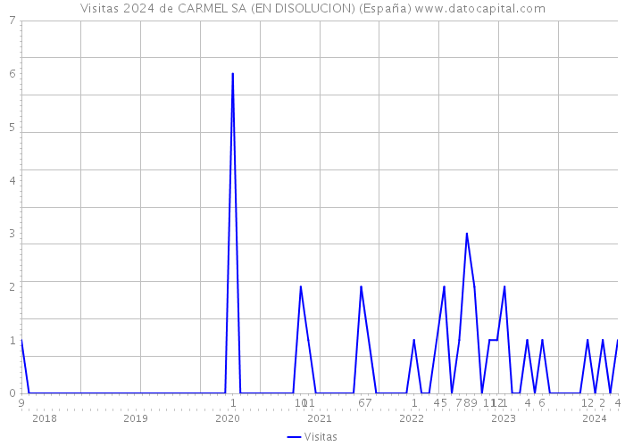 Visitas 2024 de CARMEL SA (EN DISOLUCION) (España) 