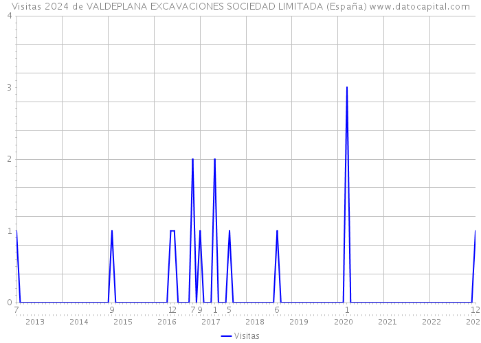 Visitas 2024 de VALDEPLANA EXCAVACIONES SOCIEDAD LIMITADA (España) 