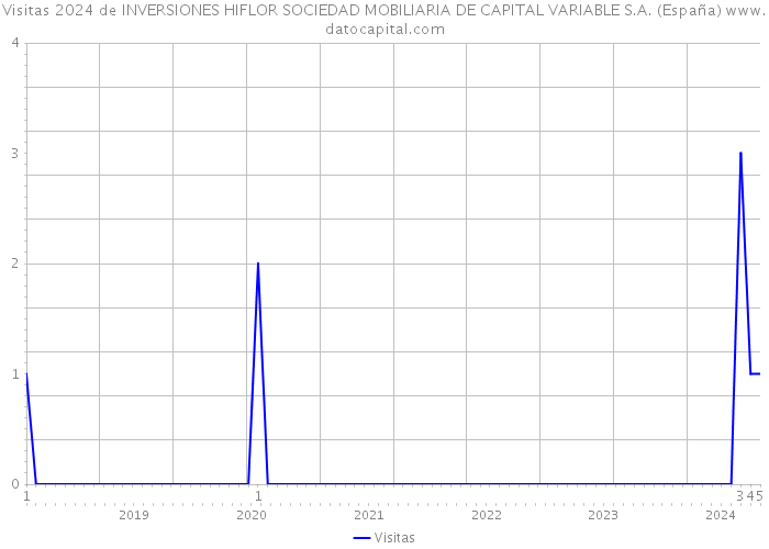 Visitas 2024 de INVERSIONES HIFLOR SOCIEDAD MOBILIARIA DE CAPITAL VARIABLE S.A. (España) 
