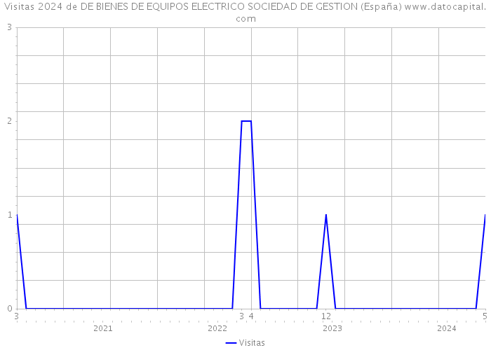 Visitas 2024 de DE BIENES DE EQUIPOS ELECTRICO SOCIEDAD DE GESTION (España) 
