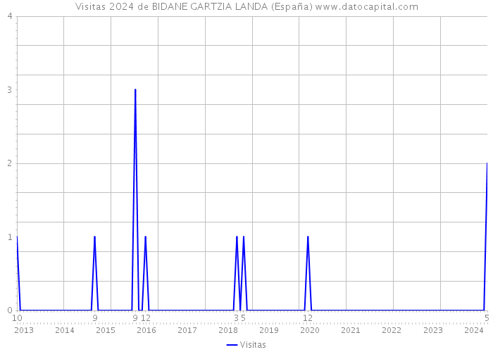 Visitas 2024 de BIDANE GARTZIA LANDA (España) 