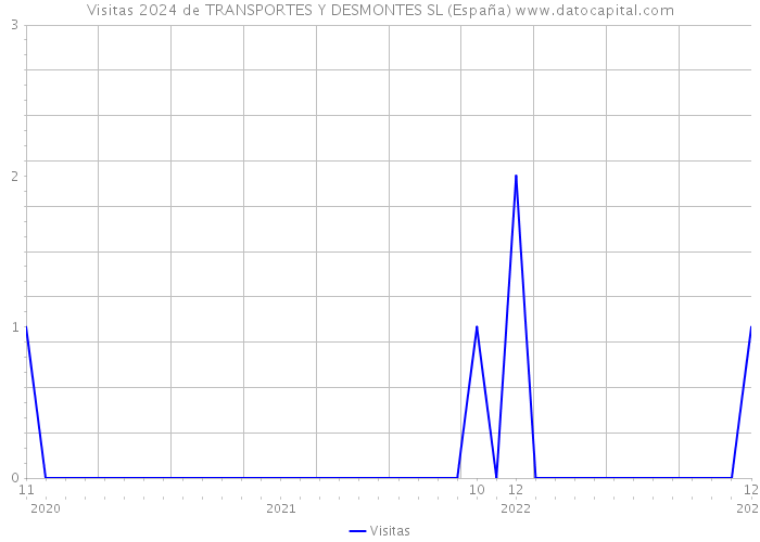 Visitas 2024 de TRANSPORTES Y DESMONTES SL (España) 