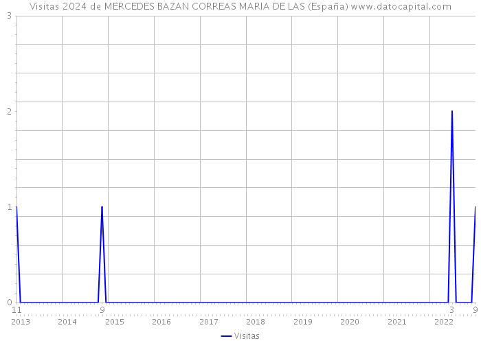 Visitas 2024 de MERCEDES BAZAN CORREAS MARIA DE LAS (España) 