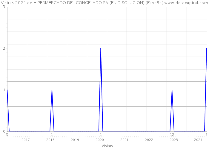 Visitas 2024 de HIPERMERCADO DEL CONGELADO SA (EN DISOLUCION) (España) 