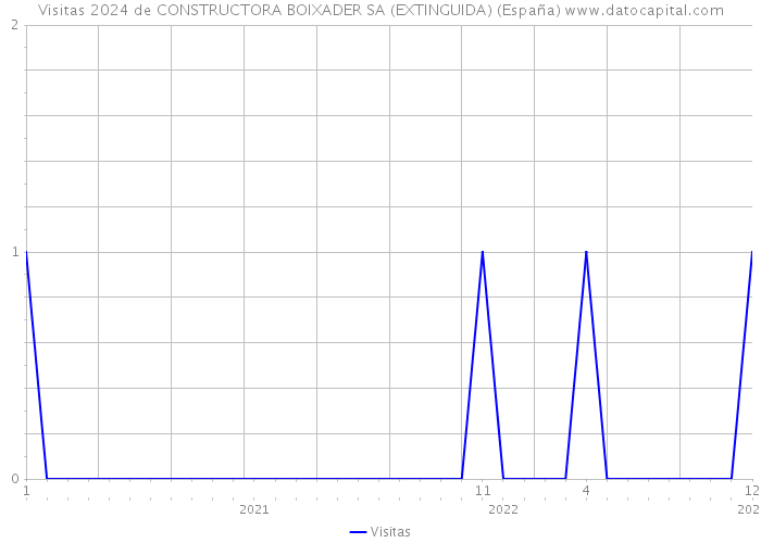 Visitas 2024 de CONSTRUCTORA BOIXADER SA (EXTINGUIDA) (España) 