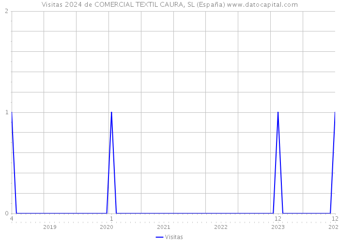 Visitas 2024 de COMERCIAL TEXTIL CAURA, SL (España) 