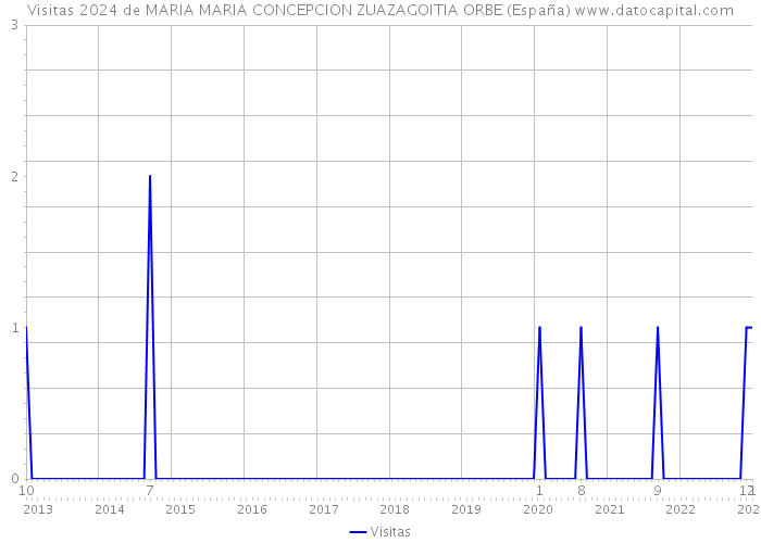 Visitas 2024 de MARIA MARIA CONCEPCION ZUAZAGOITIA ORBE (España) 