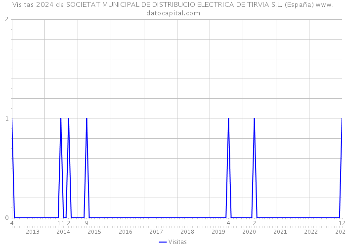 Visitas 2024 de SOCIETAT MUNICIPAL DE DISTRIBUCIO ELECTRICA DE TIRVIA S.L. (España) 
