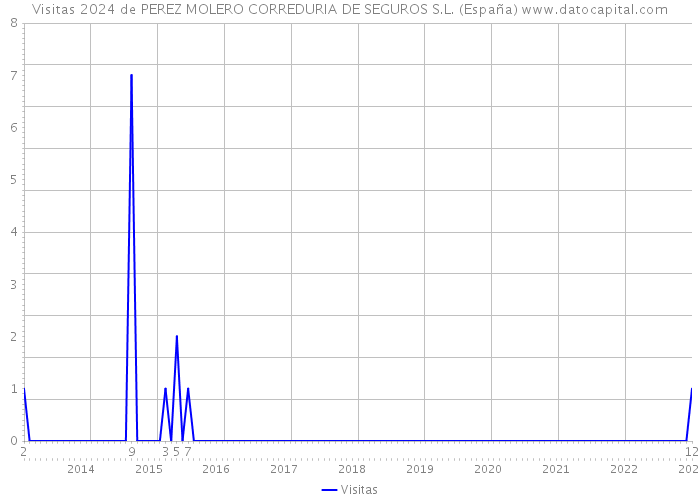 Visitas 2024 de PEREZ MOLERO CORREDURIA DE SEGUROS S.L. (España) 