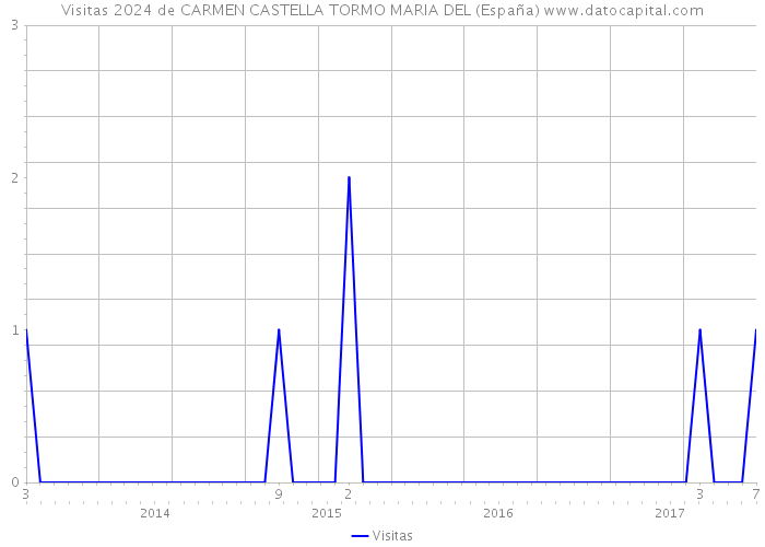 Visitas 2024 de CARMEN CASTELLA TORMO MARIA DEL (España) 