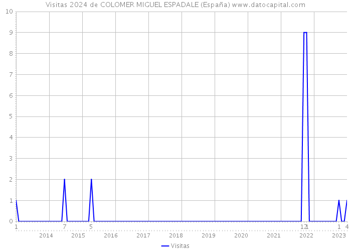 Visitas 2024 de COLOMER MIGUEL ESPADALE (España) 