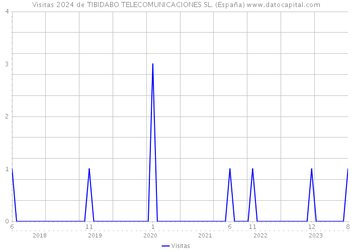 Visitas 2024 de TIBIDABO TELECOMUNICACIONES SL. (España) 