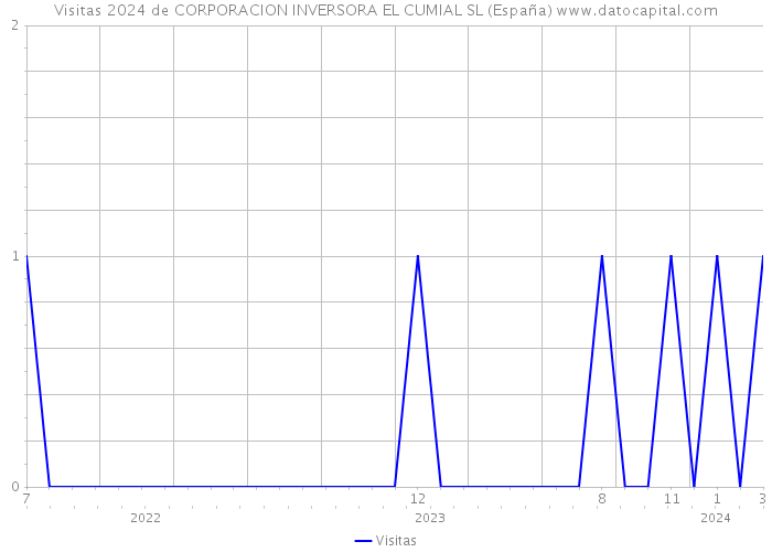 Visitas 2024 de CORPORACION INVERSORA EL CUMIAL SL (España) 
