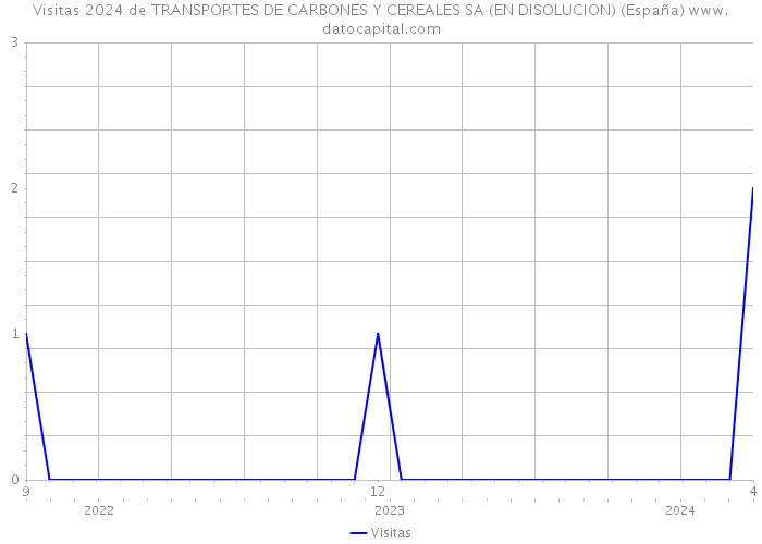 Visitas 2024 de TRANSPORTES DE CARBONES Y CEREALES SA (EN DISOLUCION) (España) 
