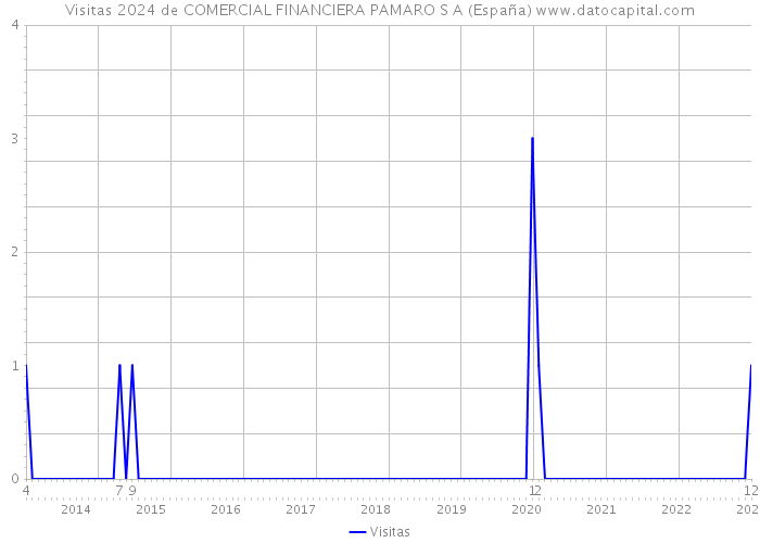 Visitas 2024 de COMERCIAL FINANCIERA PAMARO S A (España) 