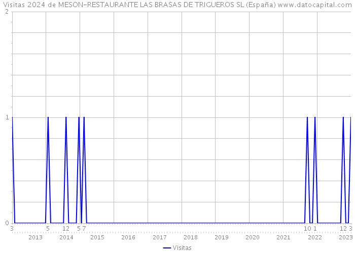 Visitas 2024 de MESON-RESTAURANTE LAS BRASAS DE TRIGUEROS SL (España) 