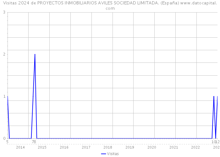 Visitas 2024 de PROYECTOS INMOBILIARIOS AVILES SOCIEDAD LIMITADA. (España) 