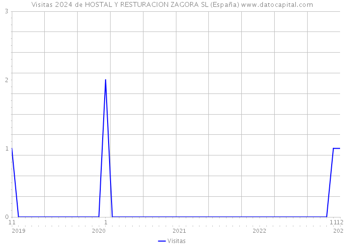 Visitas 2024 de HOSTAL Y RESTURACION ZAGORA SL (España) 