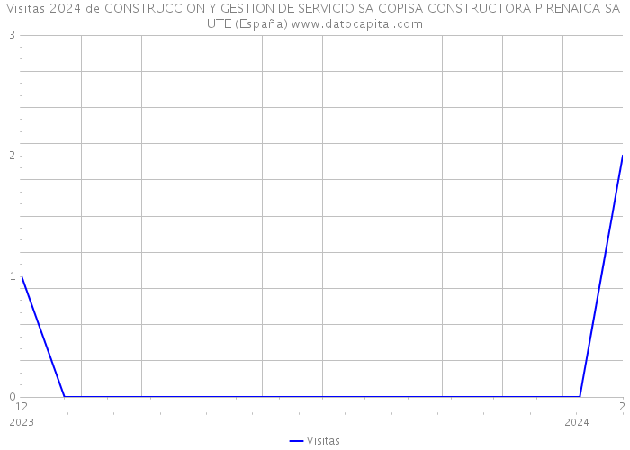 Visitas 2024 de CONSTRUCCION Y GESTION DE SERVICIO SA COPISA CONSTRUCTORA PIRENAICA SA UTE (España) 