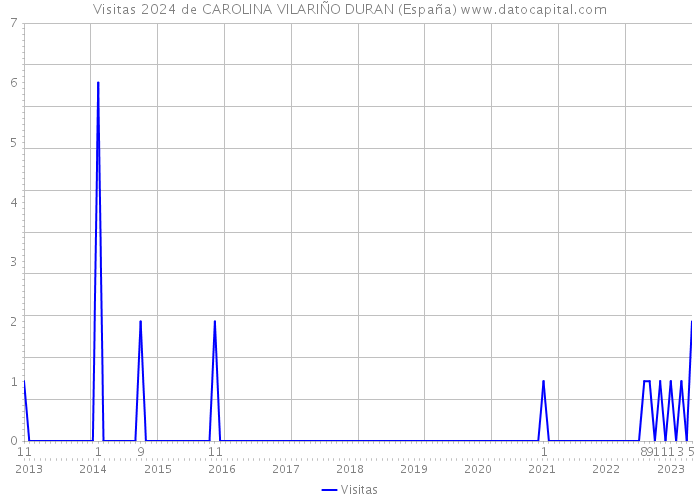 Visitas 2024 de CAROLINA VILARIÑO DURAN (España) 