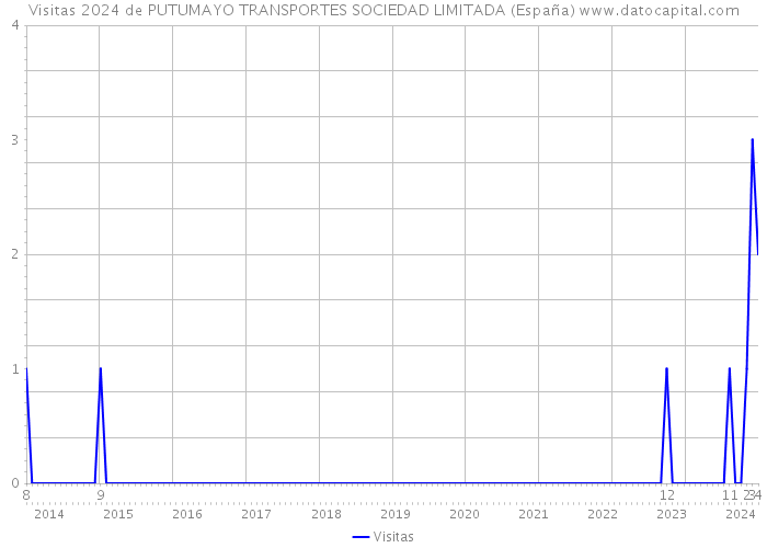 Visitas 2024 de PUTUMAYO TRANSPORTES SOCIEDAD LIMITADA (España) 