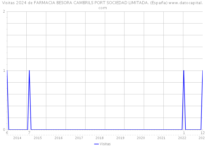 Visitas 2024 de FARMACIA BESORA CAMBRILS PORT SOCIEDAD LIMITADA. (España) 