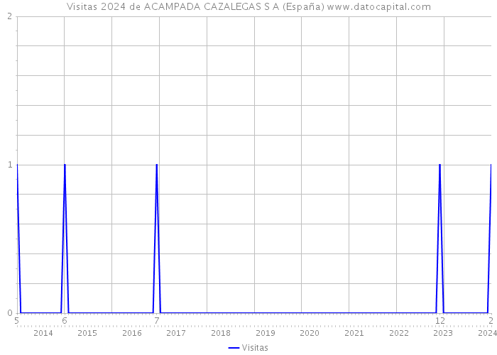 Visitas 2024 de ACAMPADA CAZALEGAS S A (España) 