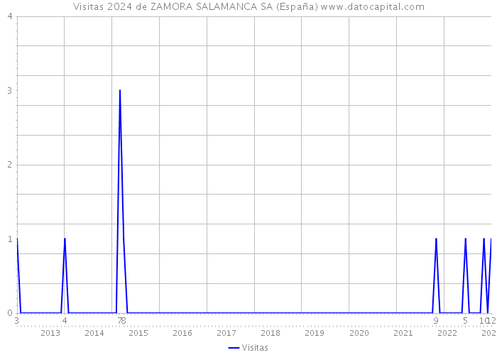 Visitas 2024 de ZAMORA SALAMANCA SA (España) 