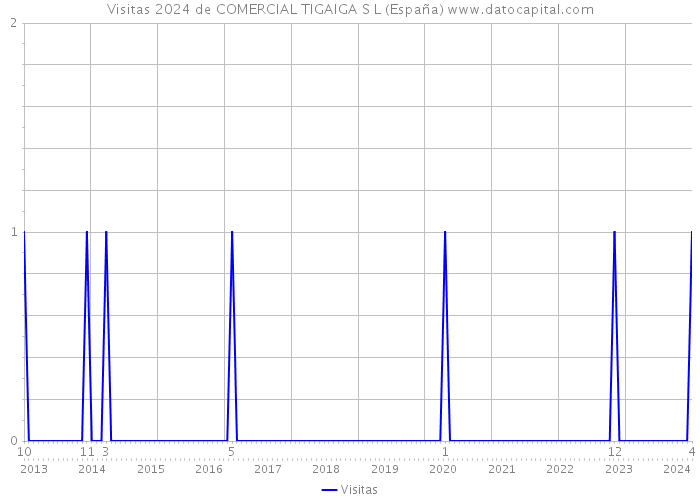 Visitas 2024 de COMERCIAL TIGAIGA S L (España) 