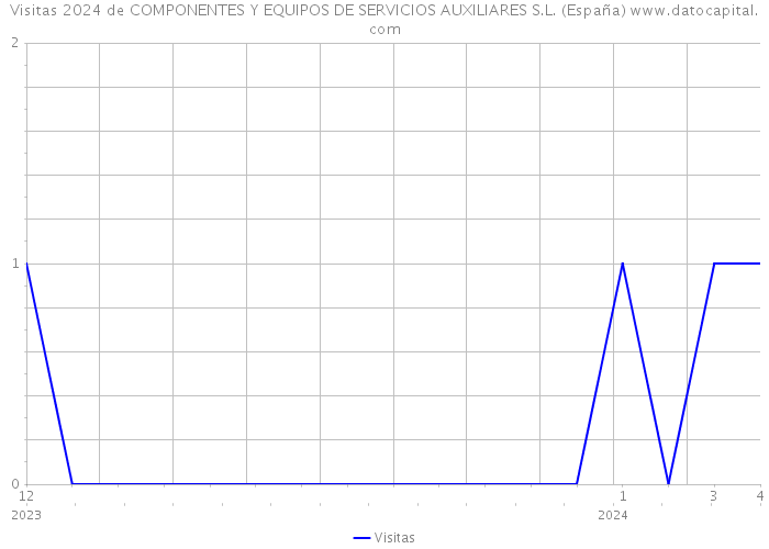 Visitas 2024 de COMPONENTES Y EQUIPOS DE SERVICIOS AUXILIARES S.L. (España) 