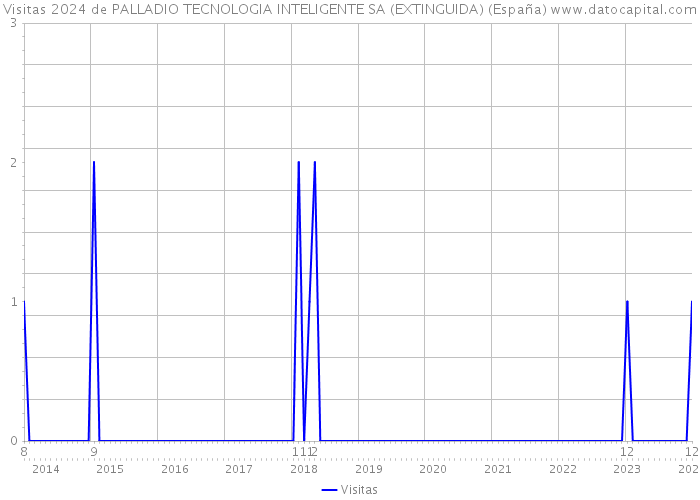 Visitas 2024 de PALLADIO TECNOLOGIA INTELIGENTE SA (EXTINGUIDA) (España) 