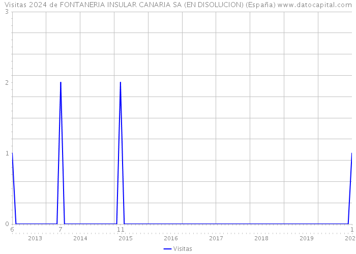 Visitas 2024 de FONTANERIA INSULAR CANARIA SA (EN DISOLUCION) (España) 