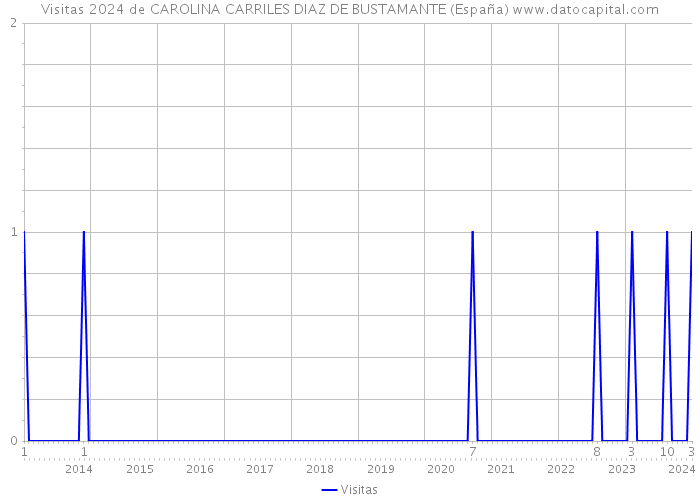 Visitas 2024 de CAROLINA CARRILES DIAZ DE BUSTAMANTE (España) 