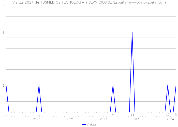 Visitas 2024 de TUSMEDIOS TECNOLOGIA Y SERVICIOS SL (España) 