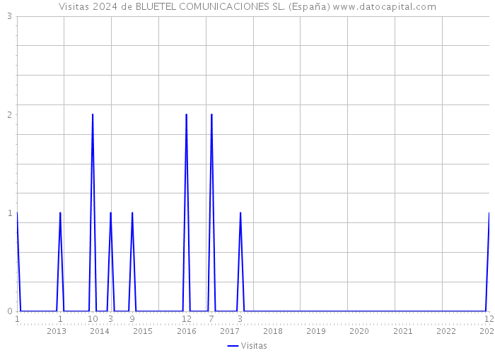 Visitas 2024 de BLUETEL COMUNICACIONES SL. (España) 