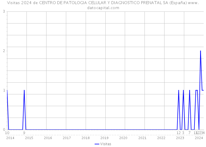 Visitas 2024 de CENTRO DE PATOLOGIA CELULAR Y DIAGNOSTICO PRENATAL SA (España) 