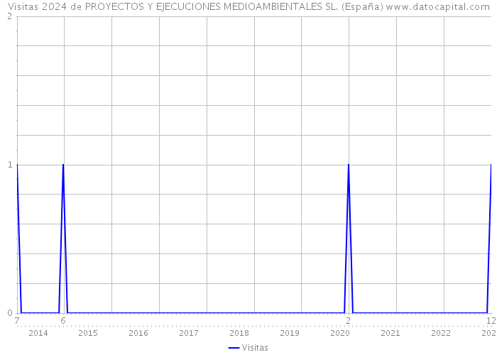 Visitas 2024 de PROYECTOS Y EJECUCIONES MEDIOAMBIENTALES SL. (España) 