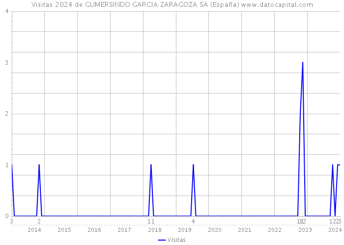 Visitas 2024 de GUMERSINDO GARCIA ZARAGOZA SA (España) 