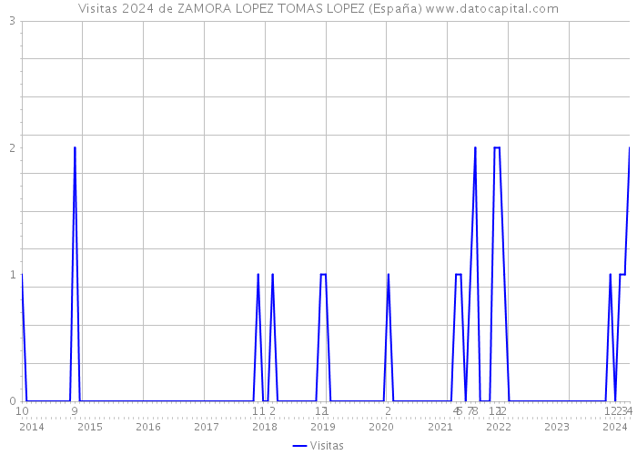 Visitas 2024 de ZAMORA LOPEZ TOMAS LOPEZ (España) 