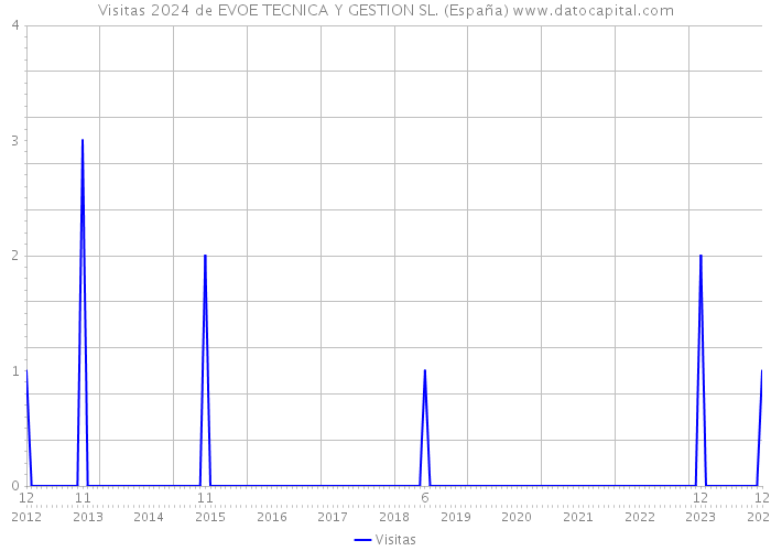 Visitas 2024 de EVOE TECNICA Y GESTION SL. (España) 