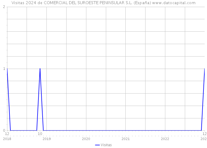 Visitas 2024 de COMERCIAL DEL SUROESTE PENINSULAR S.L. (España) 