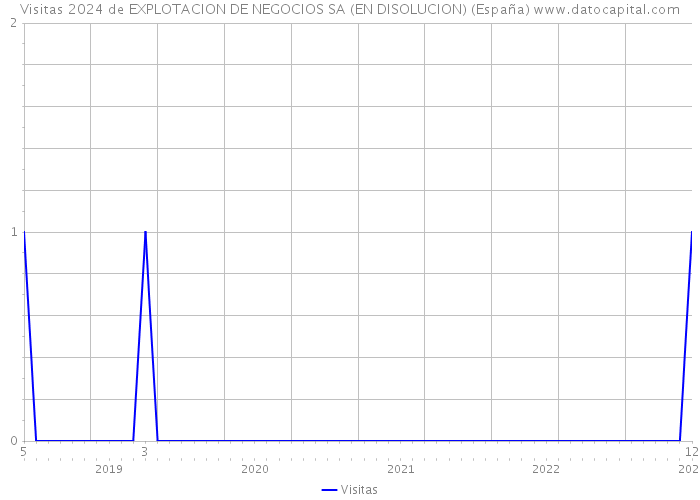 Visitas 2024 de EXPLOTACION DE NEGOCIOS SA (EN DISOLUCION) (España) 