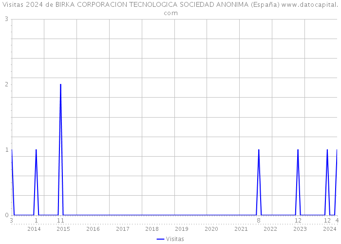 Visitas 2024 de BIRKA CORPORACION TECNOLOGICA SOCIEDAD ANONIMA (España) 
